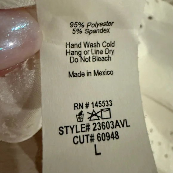 NWOT Anthropologie W5 Ivory Eyelet Broderie Peplum Sleeveless Top - Picture 7 of 7